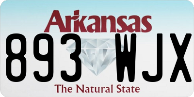 AR license plate 893WJX