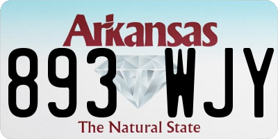 AR license plate 893WJY