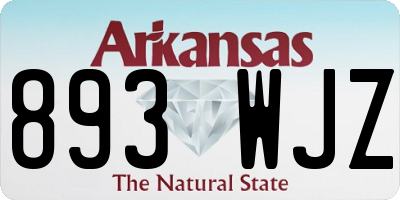 AR license plate 893WJZ