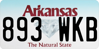 AR license plate 893WKB