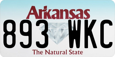 AR license plate 893WKC