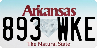 AR license plate 893WKE