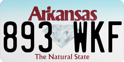 AR license plate 893WKF