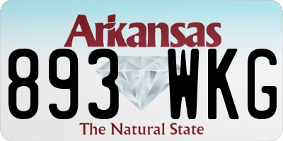 AR license plate 893WKG