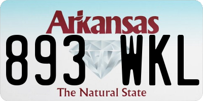 AR license plate 893WKL