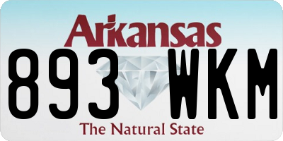 AR license plate 893WKM