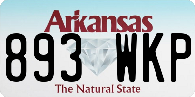 AR license plate 893WKP