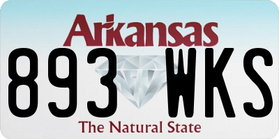 AR license plate 893WKS