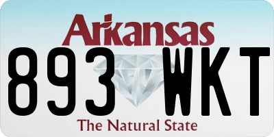 AR license plate 893WKT