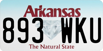 AR license plate 893WKU