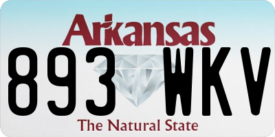 AR license plate 893WKV