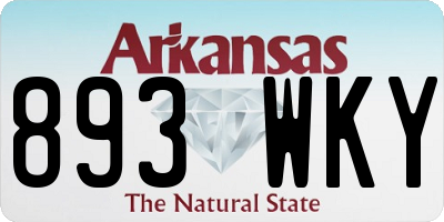 AR license plate 893WKY