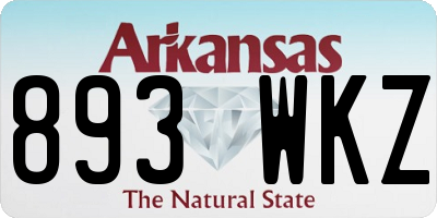 AR license plate 893WKZ