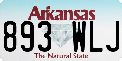 AR license plate 893WLJ