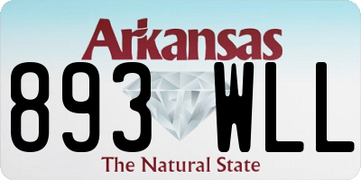 AR license plate 893WLL