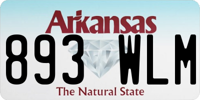AR license plate 893WLM
