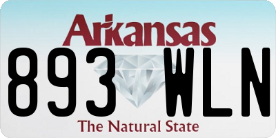 AR license plate 893WLN