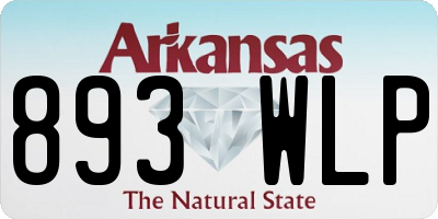 AR license plate 893WLP