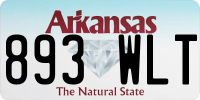 AR license plate 893WLT
