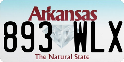 AR license plate 893WLX