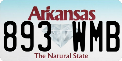 AR license plate 893WMB