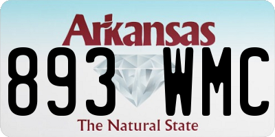 AR license plate 893WMC