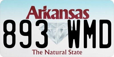 AR license plate 893WMD
