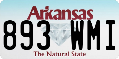 AR license plate 893WMI