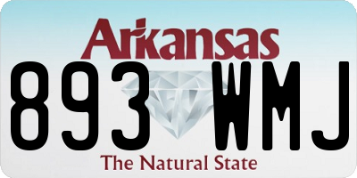 AR license plate 893WMJ