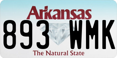 AR license plate 893WMK