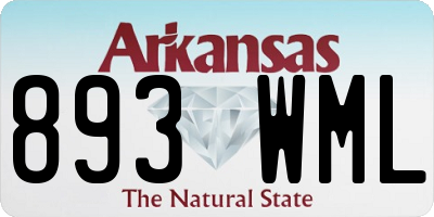AR license plate 893WML