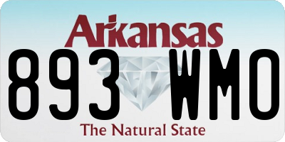 AR license plate 893WMO