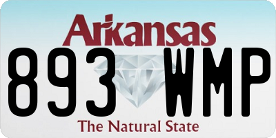 AR license plate 893WMP