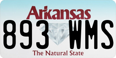 AR license plate 893WMS