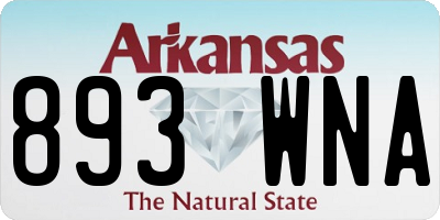 AR license plate 893WNA