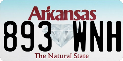 AR license plate 893WNH