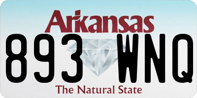 AR license plate 893WNQ
