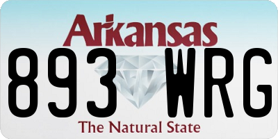 AR license plate 893WRG