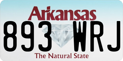 AR license plate 893WRJ