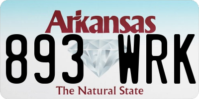 AR license plate 893WRK
