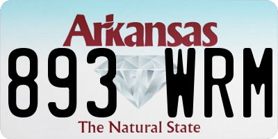 AR license plate 893WRM