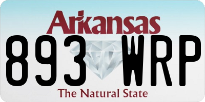 AR license plate 893WRP