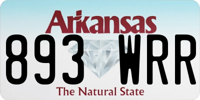 AR license plate 893WRR