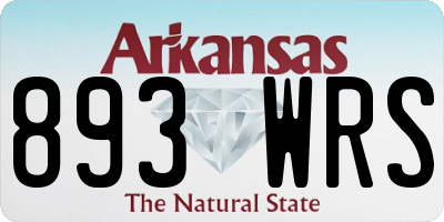 AR license plate 893WRS