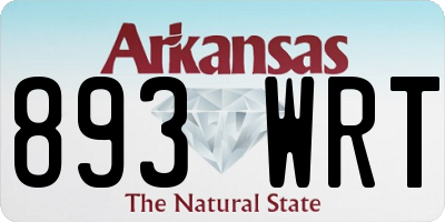 AR license plate 893WRT