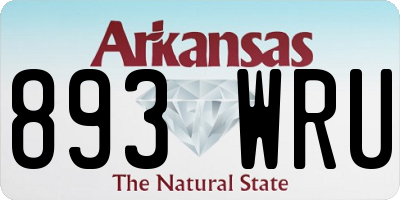 AR license plate 893WRU