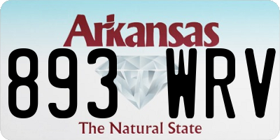 AR license plate 893WRV