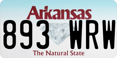 AR license plate 893WRW