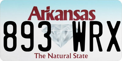AR license plate 893WRX