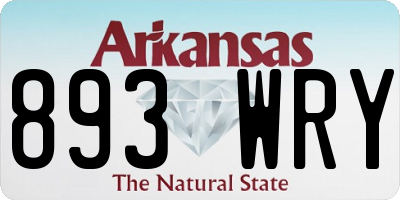 AR license plate 893WRY